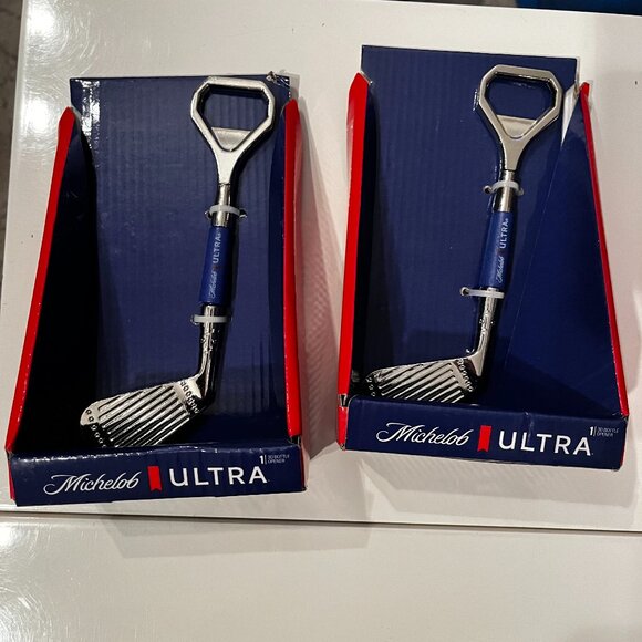 Golf‎ Club Bottle Openers by Michelob Ultra (Set of 2) Boxed - New  (mens/x) - Picture 3 of 8